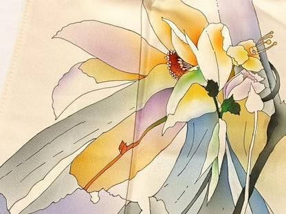 平和屋着物■訪問着　草花文　暈し染め　正絹　逸品　CABK0211ua