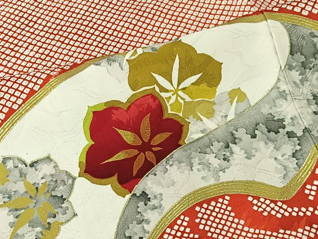 平和屋着物■豪華振袖　地紙花文　金彩　正絹　逸品　CABK0212ua