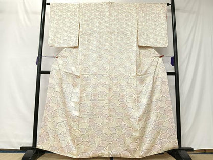平和屋着物■訪問着　菊青海波　正絹　逸品　CABK0216ua