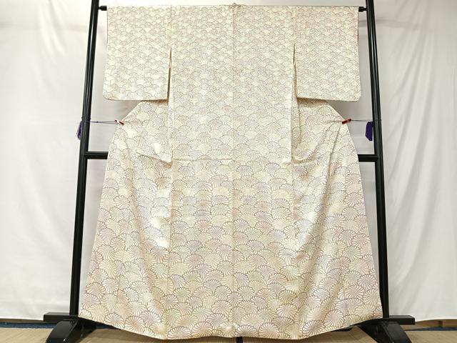 平和屋着物■訪問着　菊青海波　正絹　逸品　CABK0216ua