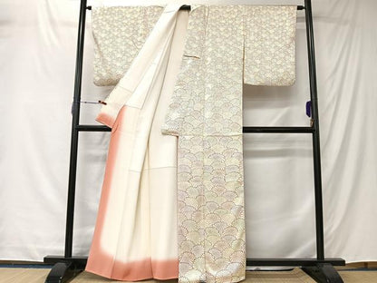 平和屋着物■訪問着　菊青海波　正絹　逸品　CABK0216ua