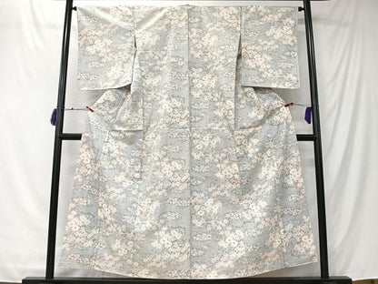 平和屋着物■上質な小紋　草花文　正絹　逸品　未使用　CABK0218ua
