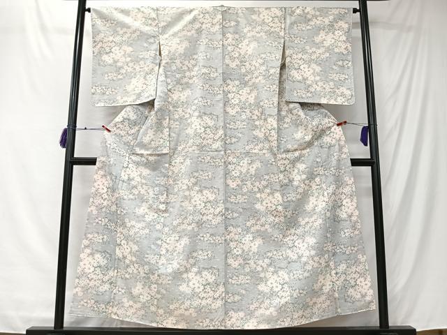 平和屋着物■上質な小紋　草花文　正絹　逸品　未使用　CABK0218ua