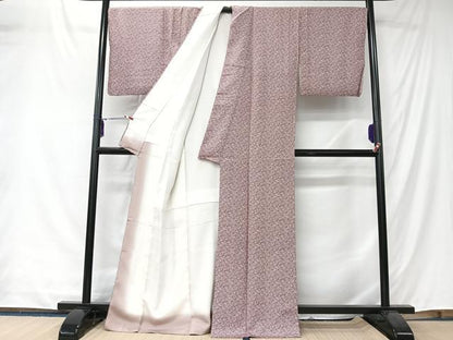 平和屋着物■江戸小紋　花唐草文　正絹　逸品　CABK0221ua