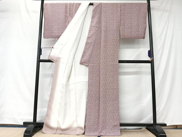 平和屋着物■江戸小紋　花唐草文　正絹　逸品　CABK0221ua