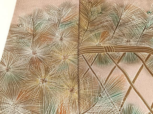 平和屋着物■豪華色留袖　籬松葉文　暈し染め　金銀彩　正絹　逸品　CABK0222ua