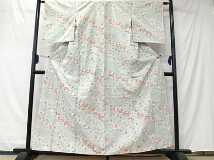 平和屋着物■上質な紬　舞花文　正絹　逸品　未使用　CABK0234ua