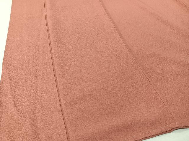 平和屋着物■上質な色無地　薄紅色　鬼しぼ縮緬　正絹　逸品　未使用　CABK0239ua