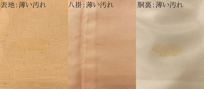 平和屋着物■上質な色無地　立涌地紋　洒落柿色　正絹　逸品　CABK0240ua