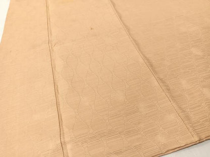 平和屋着物■上質な色無地　立涌地紋　洒落柿色　正絹　逸品　CABK0240ua