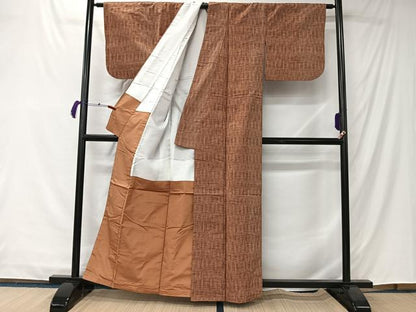 平和屋着物■上質な紬　間道　正絹　逸品　CABK0250ua