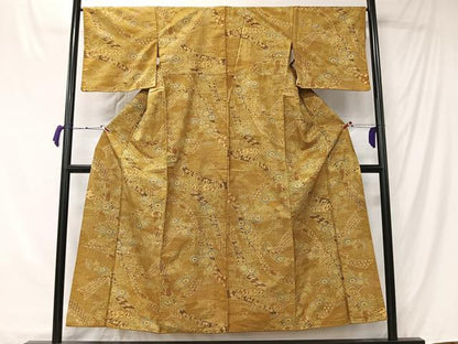 平和屋着物■本場染大島紬　束ね熨斗花文　正絹　逸品　CABK0254ua