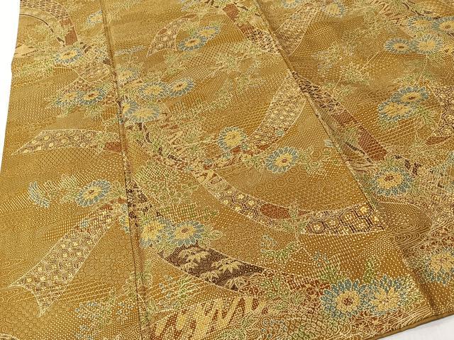 平和屋着物■本場染大島紬　束ね熨斗花文　正絹　逸品　CABK0254ua