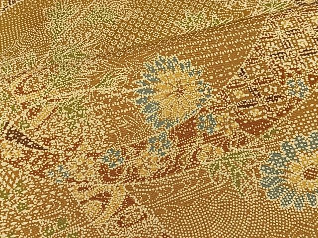 平和屋着物■本場染大島紬　束ね熨斗花文　正絹　逸品　CABK0254ua