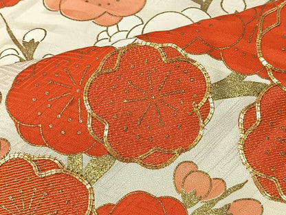 平和屋着物■豪華振袖　駒刺繍　枝梅文　金彩　正絹　逸品　CABK0261ua