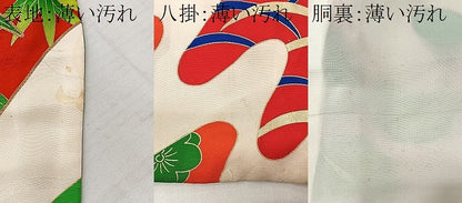 平和屋着物■豪華振袖　駒刺繍　草花文　金彩　正絹　逸品　CABK0262ua