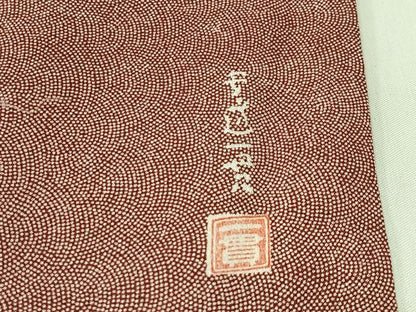平和屋着物■江戸小紋　安達一貫　鮫小紋柄　正絹　逸品　CABK0268ua
