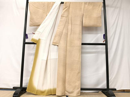 平和屋着物■上質な小紋　抽象文様　正絹　逸品　CABK0273ua