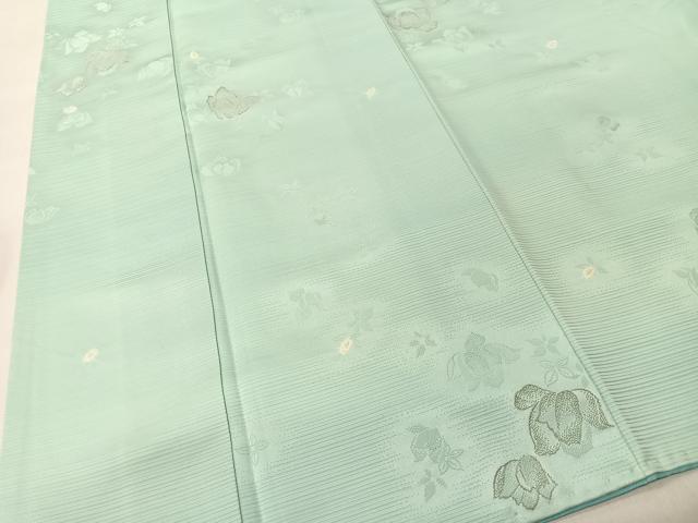 平和屋着物■上質な小紋　寿光織　絞り　舞花文　金糸　正絹　逸品　CABK0278ua