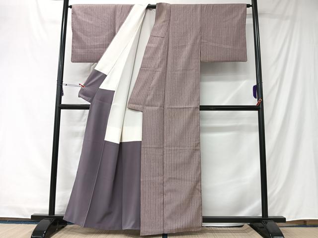 平和屋着物■江戸小紋　竹並び　正絹　逸品　CABK0280ua