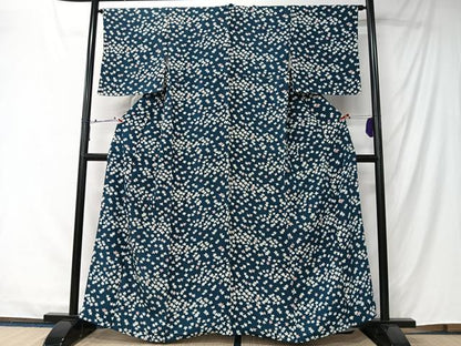 平和屋着物■上質な小紋　舞葉文　正絹　逸品　CABK0283ua