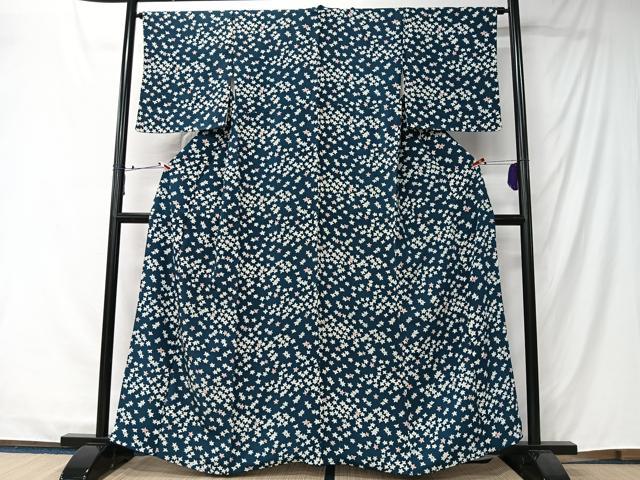 平和屋着物■上質な小紋　舞葉文　正絹　逸品　CABK0283ua