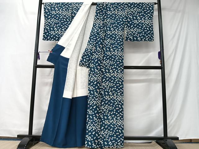 平和屋着物■上質な小紋　舞葉文　正絹　逸品　CABK0283ua