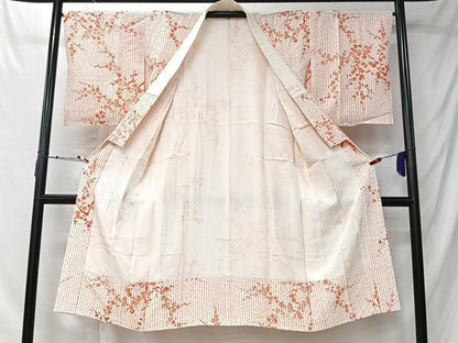 平和屋着物■長襦袢　袷　枝梅文　正絹　逸品　未使用　CABK0287ua