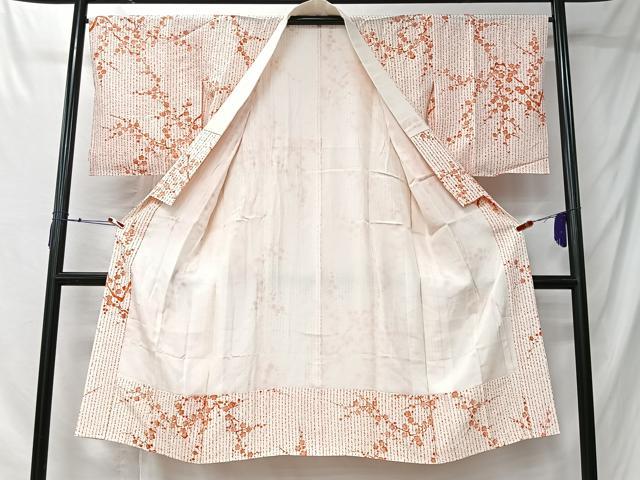 平和屋着物■長襦袢　袷　枝梅文　正絹　逸品　未使用　CABK0287ua