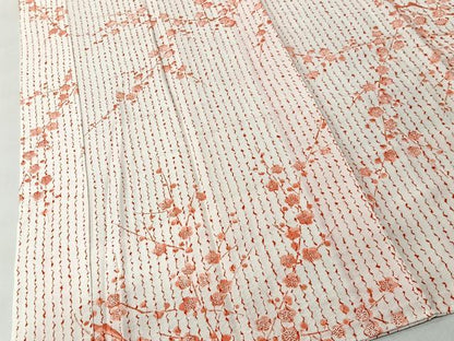 平和屋着物■長襦袢　袷　枝梅文　正絹　逸品　未使用　CABK0287ua