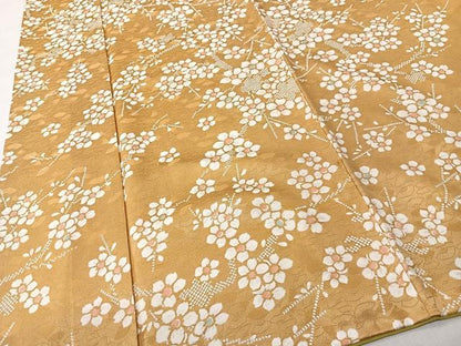 平和屋着物■上質な小紋　枝花文　正絹　逸品　CABK0288ua