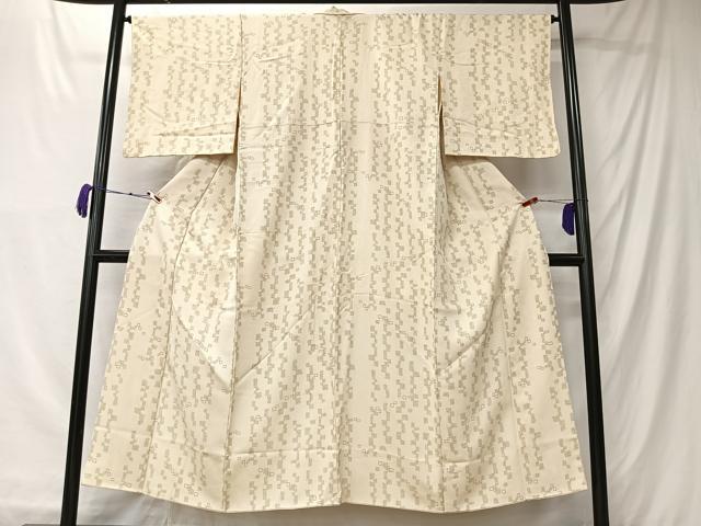 平和屋着物■上質な小紋　抽象文様　正絹　逸品　CABK0289ua