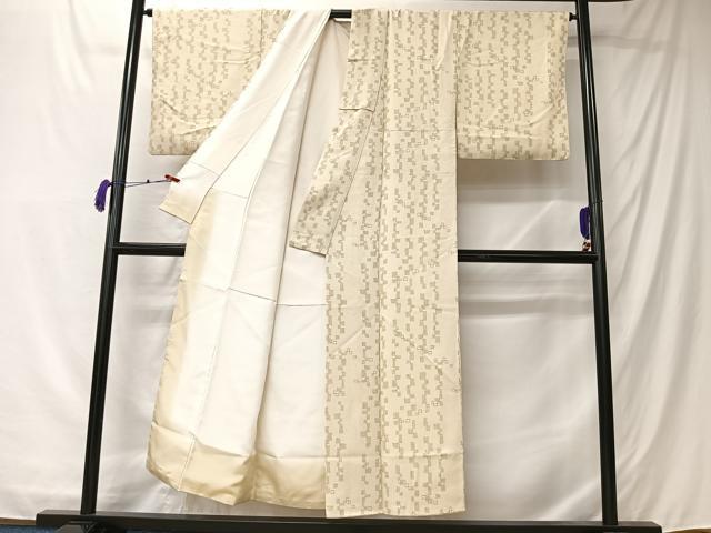 平和屋着物■上質な小紋　抽象文様　正絹　逸品　CABK0289ua