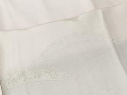 平和屋着物■長襦袢　袷　雪芝地紋　暈し染め　正絹　逸品　CABK0290ua