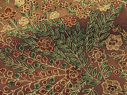 平和屋着物■上質な小紋　草花文　暈し染め　鬼しぼ縮緬　正絹　逸品　未使用　CABK0295ua