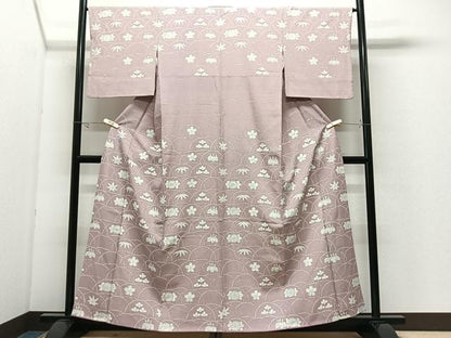 平和屋着物■訪問着　花青海波　正絹　逸品　CABK0297ua