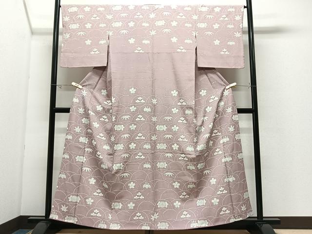 平和屋着物■訪問着　花青海波　正絹　逸品　CABK0297ua