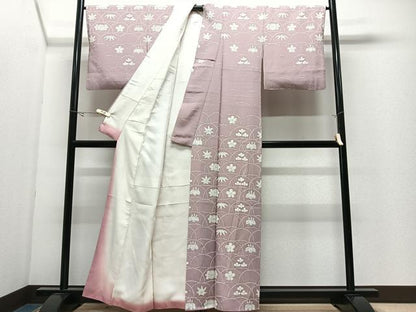 平和屋着物■訪問着　花青海波　正絹　逸品　CABK0297ua