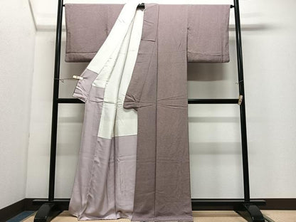 平和屋着物■江戸小紋　鮫小紋柄　鬼しぼ縮緬　正絹　逸品　CABK0299ua