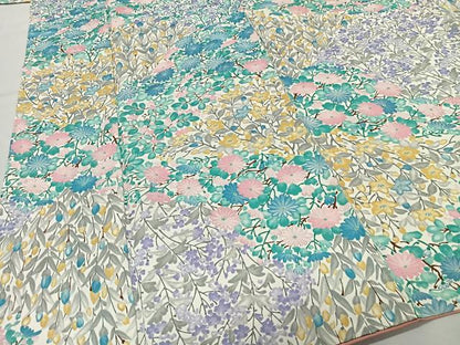 平和屋着物■上質な小紋　草花文　正絹　逸品　CABK0301ua