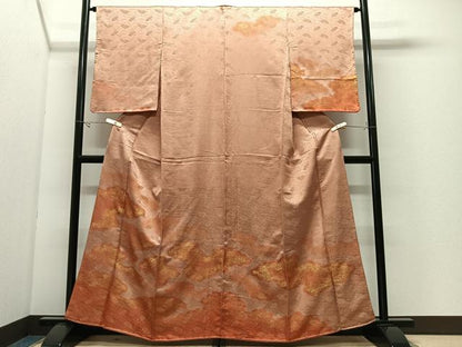 平和屋着物■訪問着　地紙雲取り文　金彩　正絹　逸品　未使用　CABK0303ua