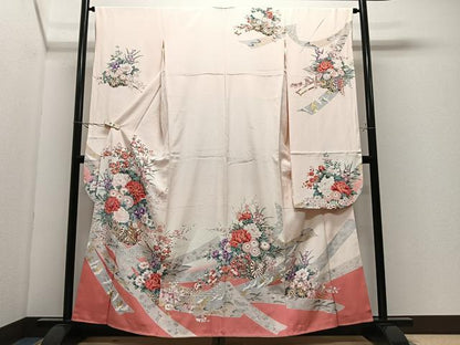 平和屋着物■豪華振袖　花車文　金彩　正絹　逸品　CABK0304ua