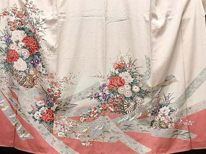 平和屋着物■豪華振袖　花車文　金彩　正絹　逸品　CABK0304ua