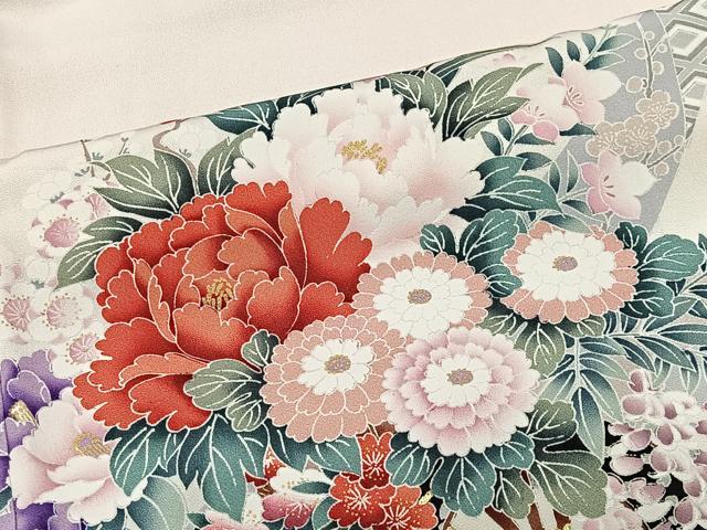 平和屋着物■豪華振袖　花車文　金彩　正絹　逸品　CABK0304ua