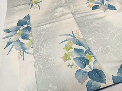 平和屋着物■上質な小紋　草花文　暈し染め　正絹　逸品　CABK0307ua