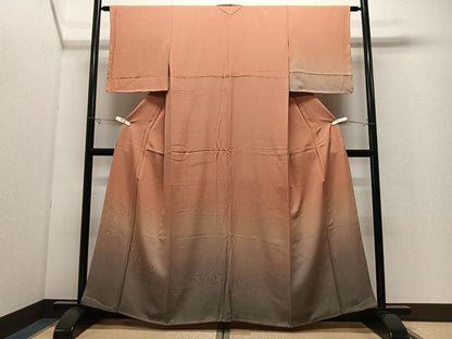 平和屋着物■訪問着　流水地紋　暈し染め　正絹　逸品　CABK0308ua