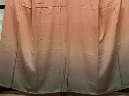 平和屋着物■訪問着　流水地紋　暈し染め　正絹　逸品　CABK0308ua