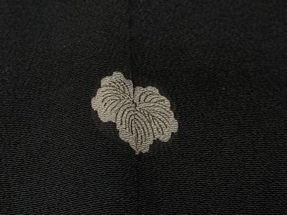 平和屋着物■豪華黒留袖　地紙花鳥文　金彩　正絹　逸品　CABK0310ua