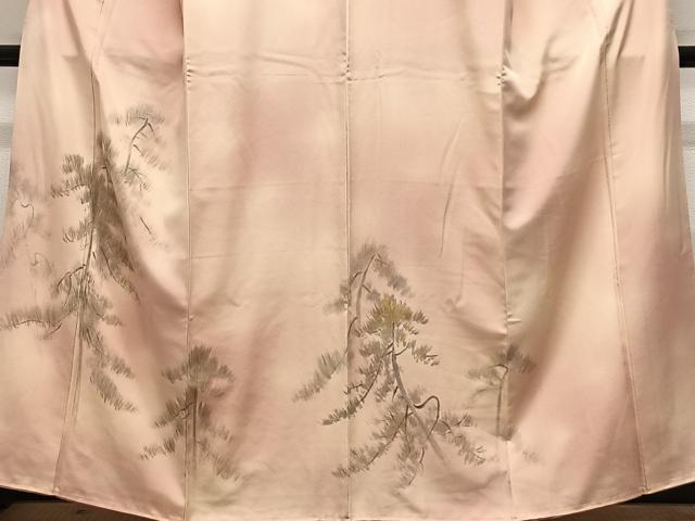 平和屋着物■訪問着　手描き　樹林文　暈し染め　金彩　正絹　逸品　CABK0311ua