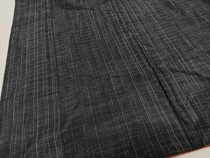 平和屋着物■本場縞大島紬　格子　正絹　逸品　CABK0315ua